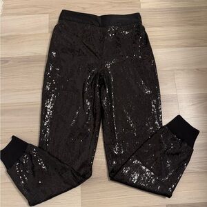 NWOT Small All Saints Black Sequin Joggers